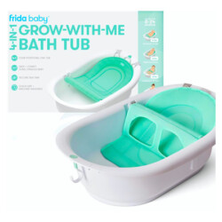 The Grow-With-Me Baby Bath Tub is the one-and-done solution baby tub for newborns to toddlers. It's a bath made in heaven!