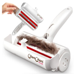 The ultimate pet hair roller for effective dog hair removal. Take the ‘fur’ out of ‘furniture’ - ideal for cleaning couches, pillows, rugs, and more.