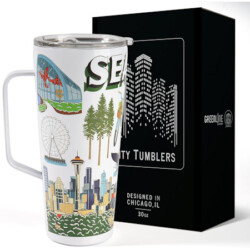 Indulge in a mesmerizing blend of functionality and art with our exquisite 30oz steel insulated tumbler – presenting the captivating “Seattle City” design. Be ready for your next adventure!