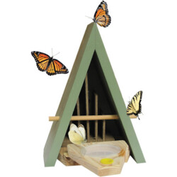 Help save butterflies and beneficial insects to your garden and yard with this attractive and functional year-round habitat. The Wildlife World Butterfly House and Feeder is beautiful, functional, and educational.