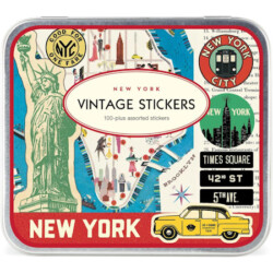 This delightful set includes 24 sheets of 100-plus assorted stickers, featuring vintage new York images. Perfect for decorating cards and gifts. Printed on Cavallini's signature Italian paper.
